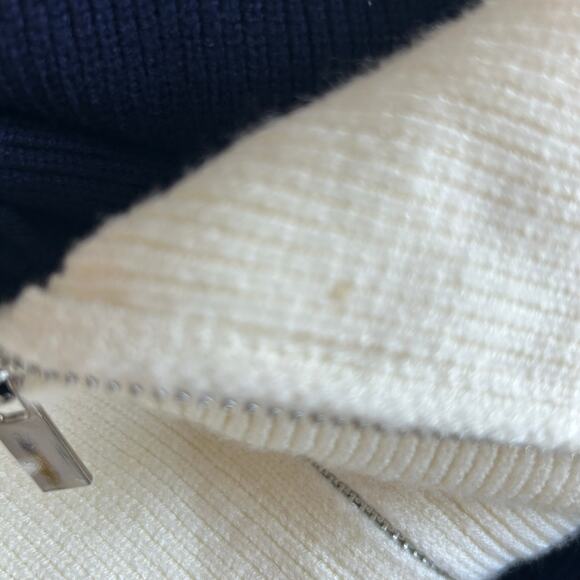 Maeve Flat White Varsity Sweater Twofer Mini Dress, Sz MP - Picture 5 of 9